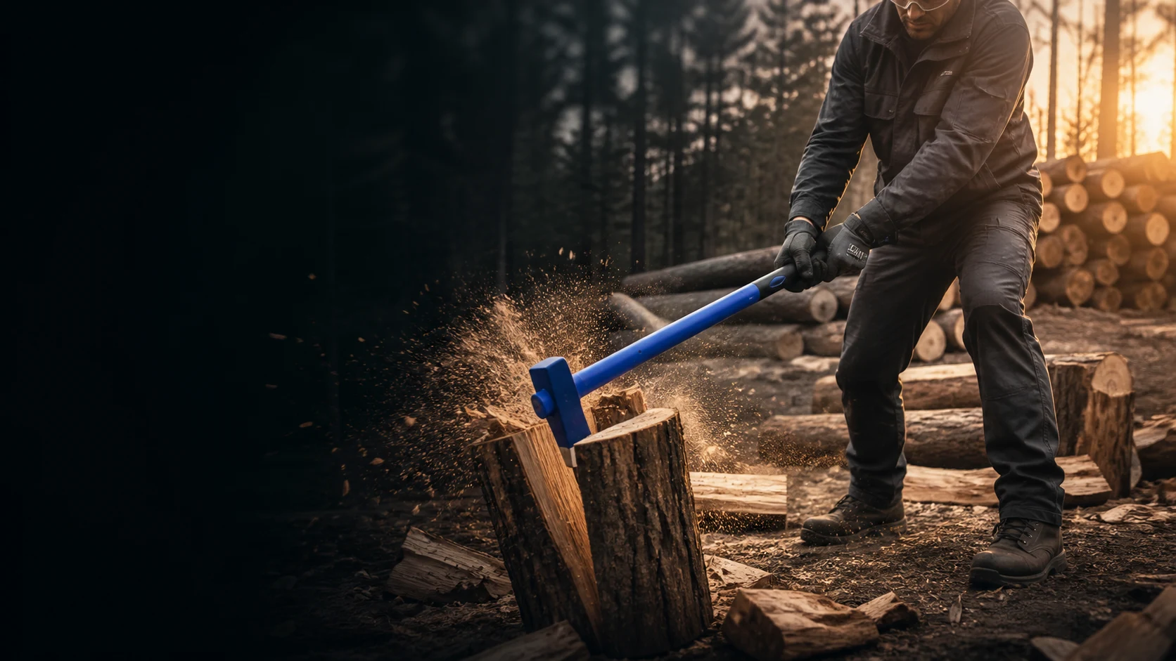 A splitting tool at work